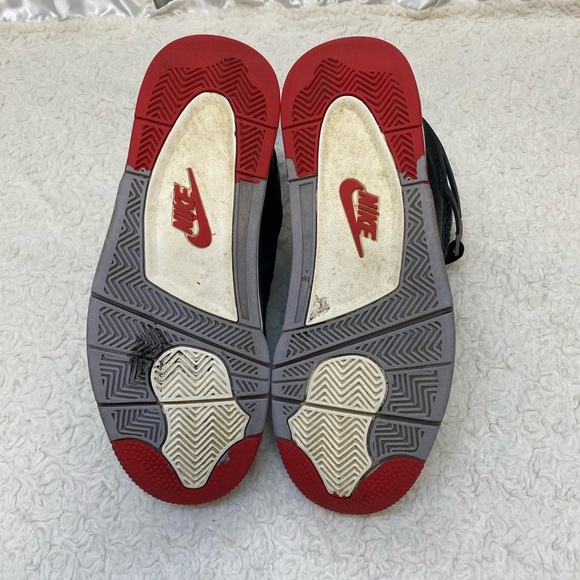 Nike Air Jordan 4 Retro "Bred Reimagined" Men's Shoes Black/Fire Red Size 8 - Picture 10 of 11